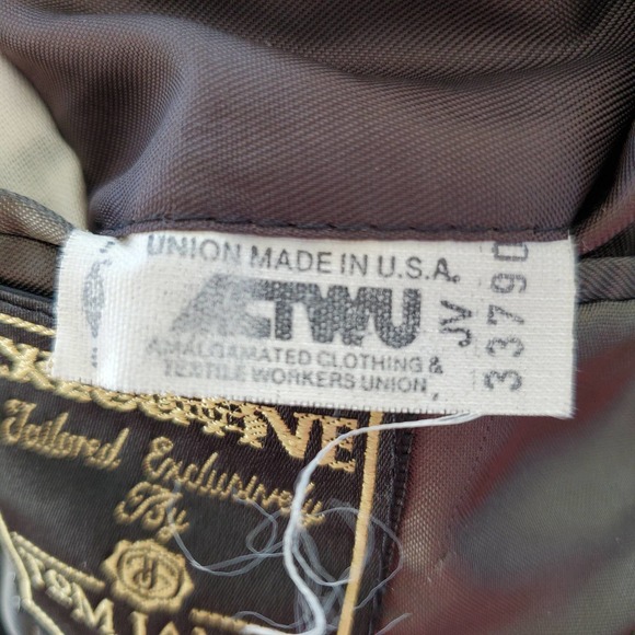 Tom James Men's 3 Button Single Breasted Blazer Sz 42 Gray Career Formal - Picture 11 of 12